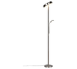 Lámpara de pie Trio Palermo LED níquel mate 183cm R45741107