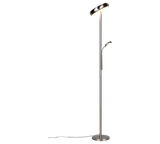 Lámpara de pie Trio Palermo LED níquel mate 183cm R45741107