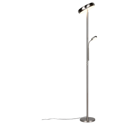 Lámpara de pie Trio Palermo LED níquel mate 183cm R45741107