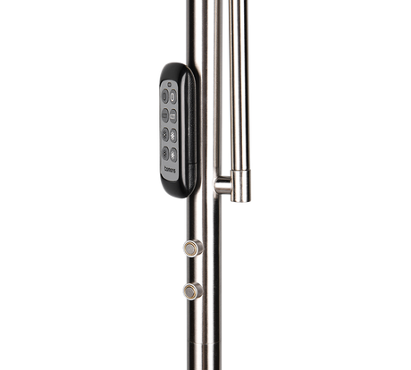 Lámpara de pie Trio Palermo LED níquel mate 183cm R45741107
