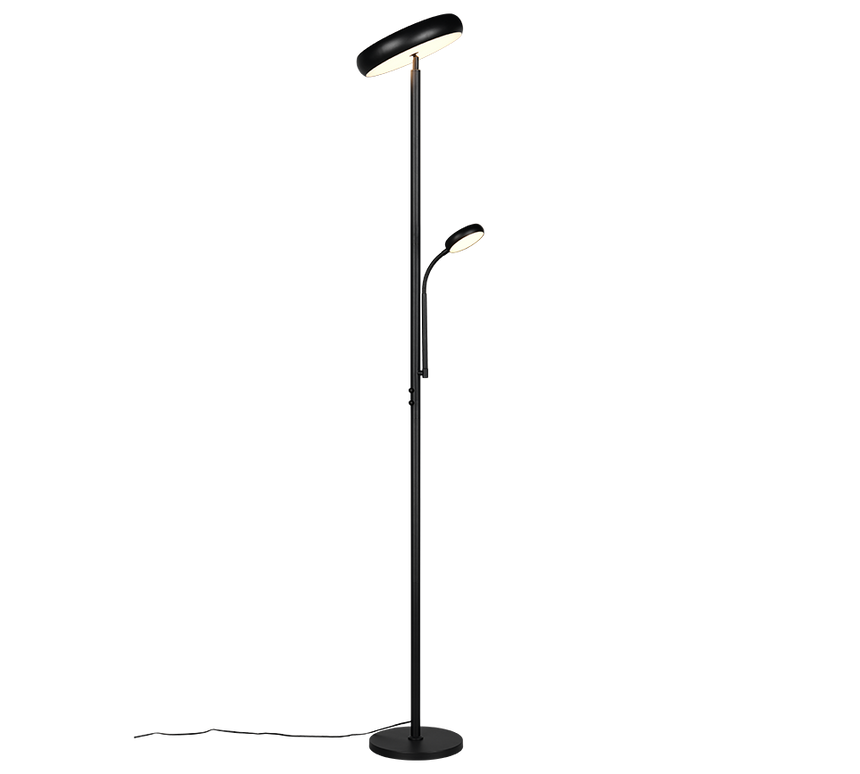 Lámpara de pie Trio Palermo LED negro mate 183cm R45741132