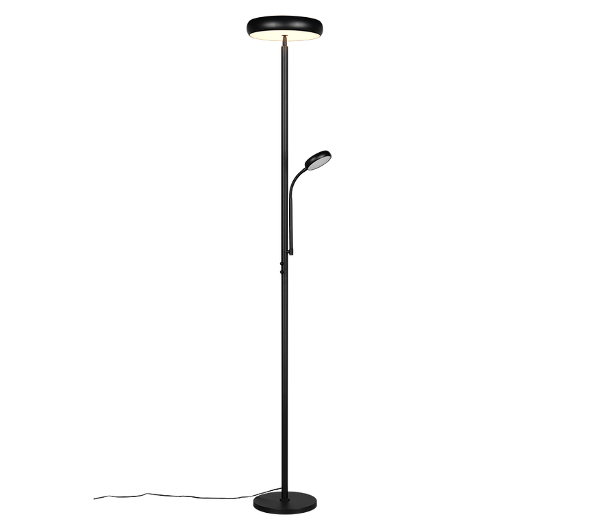 Lámpara de pie Trio Palermo LED negro mate 183cm R45741132