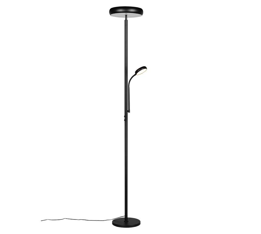 Lámpara de pie Trio Palermo LED negro mate 183cm R45741132