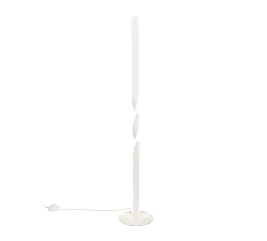 Lámpara de pie Trio Ginko LED blanco mate 4000K 110cm R45791131