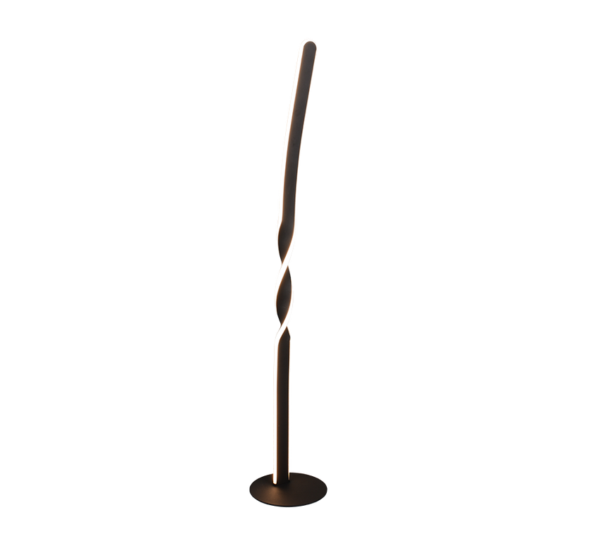 Lámpara de pie Trio Ginko LED negro mate 3000K 110cm R45791132 - vista 5