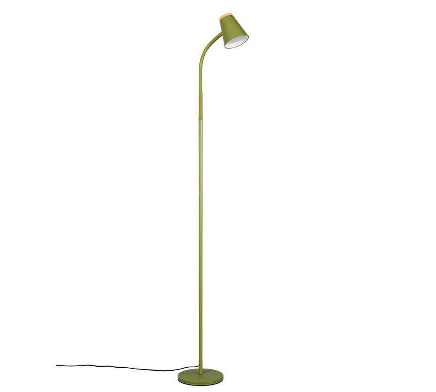 Lámpara de pie Trio Pongo LED verde 3000K 145cm R45831115 - vista 3