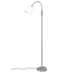 Lámpara de pie Trio Tommy LED níquel mate 2700K 130cm R46331001