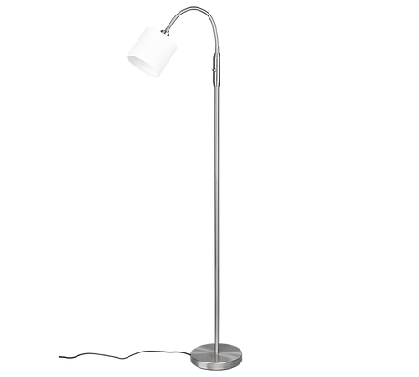 Lámpara de pie Trio Tommy LED níquel mate 2700K 130cm R46331001