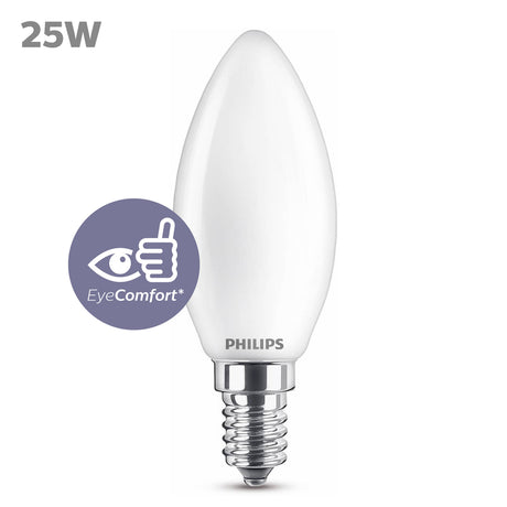 Bombilla de filamento Philips mate B35 25W E14 2700K 250lm 763374 - vista alternativa