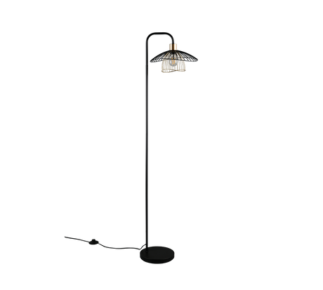 Lámpara de pie Trio Lauris LED negro mate 2700K 155cm R46791032