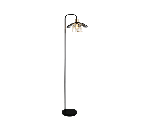 Lámpara de pie Trio Lauris LED negro mate 2700K 155cm R46791032
