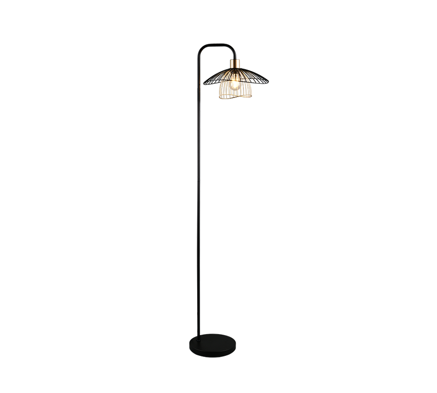 Lámpara de pie Trio Lauris LED negro mate 2700K 155cm R46791032