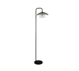 Lámpara de pie Trio Lauris LED negro mate 2700K 155cm R46791032