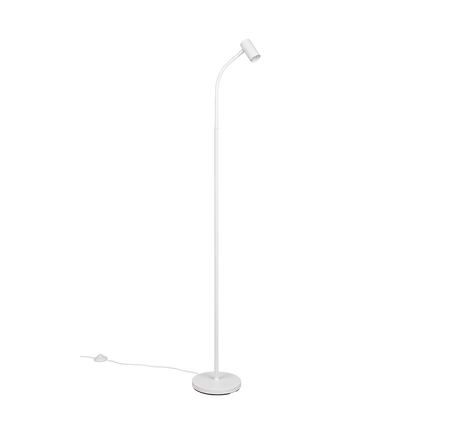 Lámpara de pie Trio Taryn LED blanco mate 2700K 133,5cm R46851031
