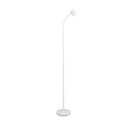 Lámpara de pie Trio Taryn LED blanco mate 2700K 133,5cm R46851031