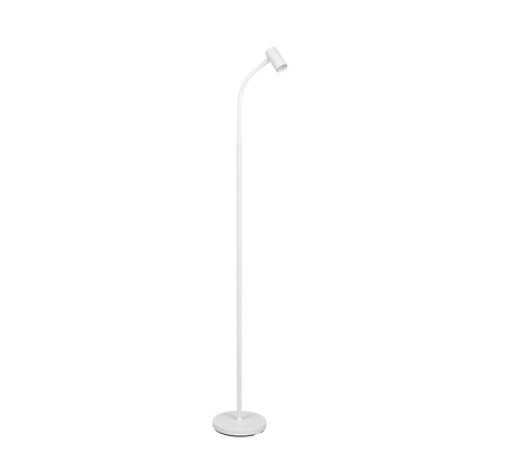 Lámpara de pie Trio Taryn LED blanco mate 2700K 133,5cm R46851031