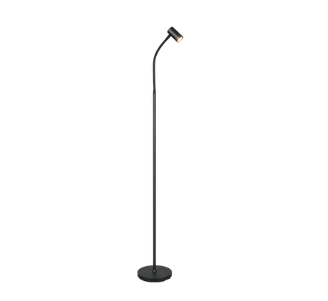 Lámpara de pie Trio Taryn LED negro mate 2700K 133,5cm R46851032