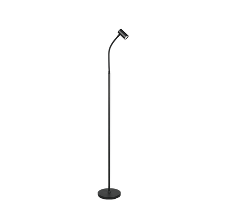 Lámpara de pie Trio Taryn LED negro mate 2700K 133,5cm R46851032