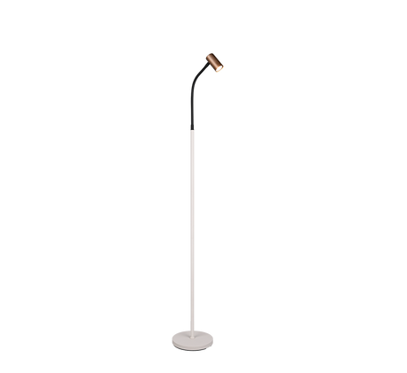 Lámpara de pie Trio Taryn LED marrón café 2700K 133,5cm R46851065