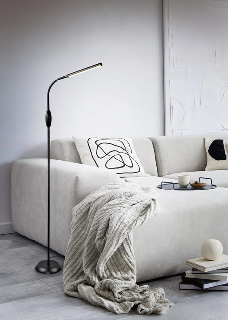 Lámpara de pie Trio Toro LED negro táctil 145cm R47641102 - vista 6