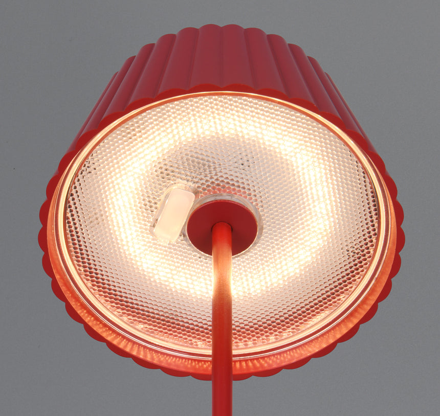 Trio Suarez Lámpara de pie LED portátil y recargable rojo R47706110