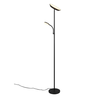 Lámpara de pie Specter Trio negro regulable con lector 47842132