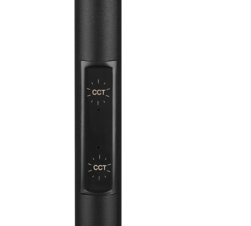 Lámpara de pie Specter Trio negro regulable con lector 47842132