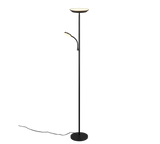 Lámpara de pie Specter Trio negro regulable con lector 47842132