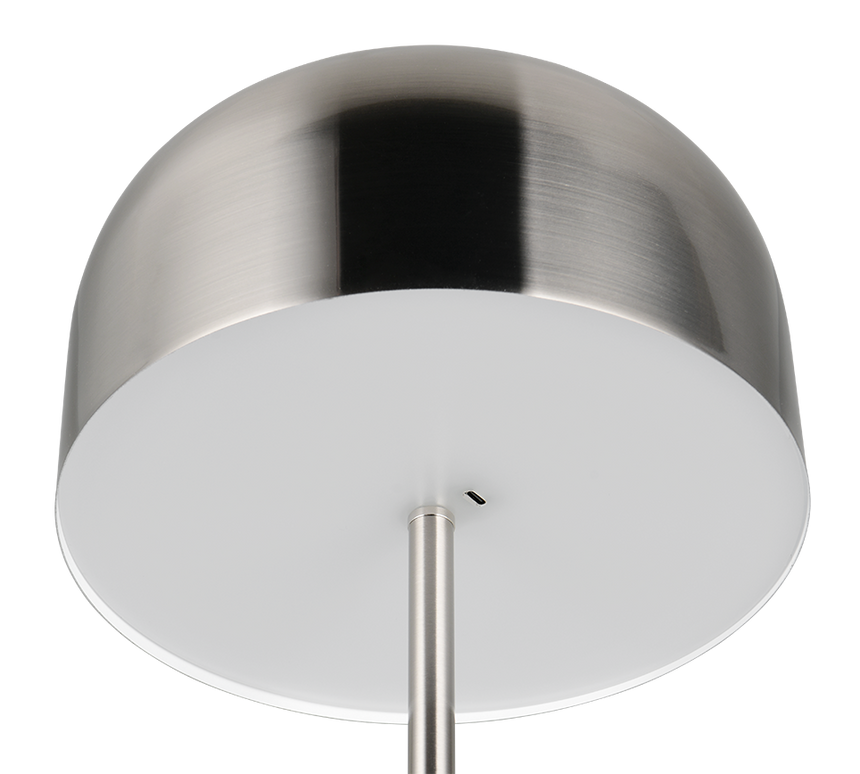 Lámpara de pie Trio Jeff LED níquel mate táctil 3000K 147cm R49151107