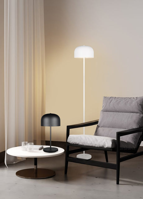 Lámpara de pie Trio Jeff LED blanco mate táctil 3000K 147cm R49151131