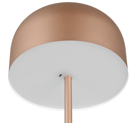 Lámpara de pie Trio Jeff LED marrón café táctil 3000K 147cm R49151165