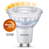 Bombilla LED Dicroica Philips WarmGlow regulable PAR16 35W GU10 2700K 270lm 774110