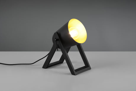 Lámpara de sobremesa Trio Marc LED negro y dorado 3000K R50721080