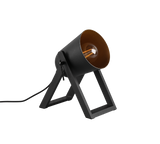 Lámpara de sobremesa Trio Marc LED negro y dorado 3000K R50721080