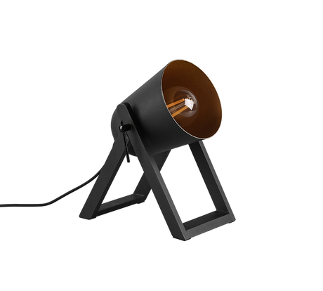 Lámpara de sobremesa Trio Marc LED negro y dorado 3000K R50721080