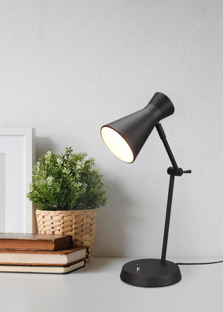 Lámpara de sobremesa Trio Enzo LED negro mate 3000K 50,1cm R50781032
