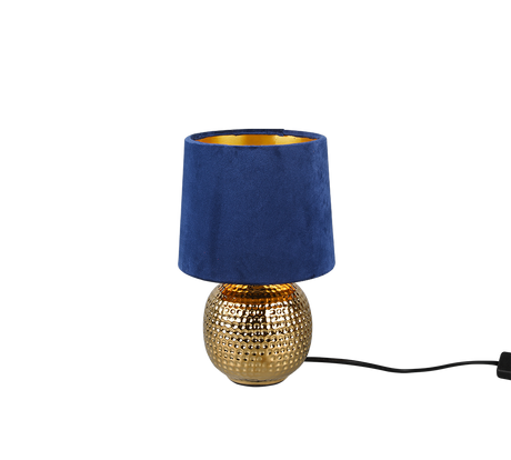 Lámpara de sobremesa Trio Sophia cerámica dorado y azul R50821012