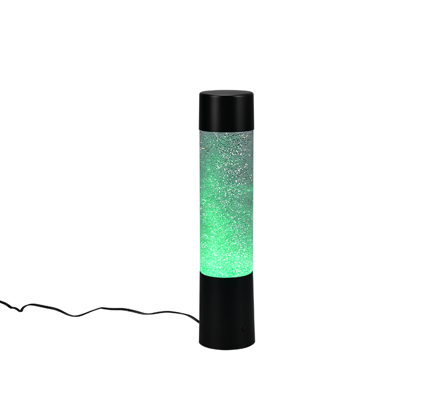 Lámpara de sobremesa Trio Glitter LED negro mate 34cm R50871032