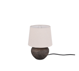 Lámpara de sobremesa Trio Lou cerámica marrón R50961844