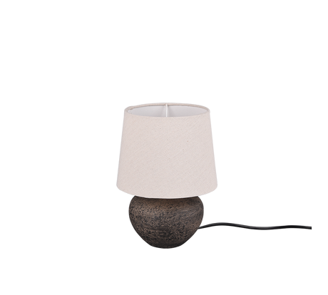 Lámpara de sobremesa Trio Lou cerámica marrón R50961844