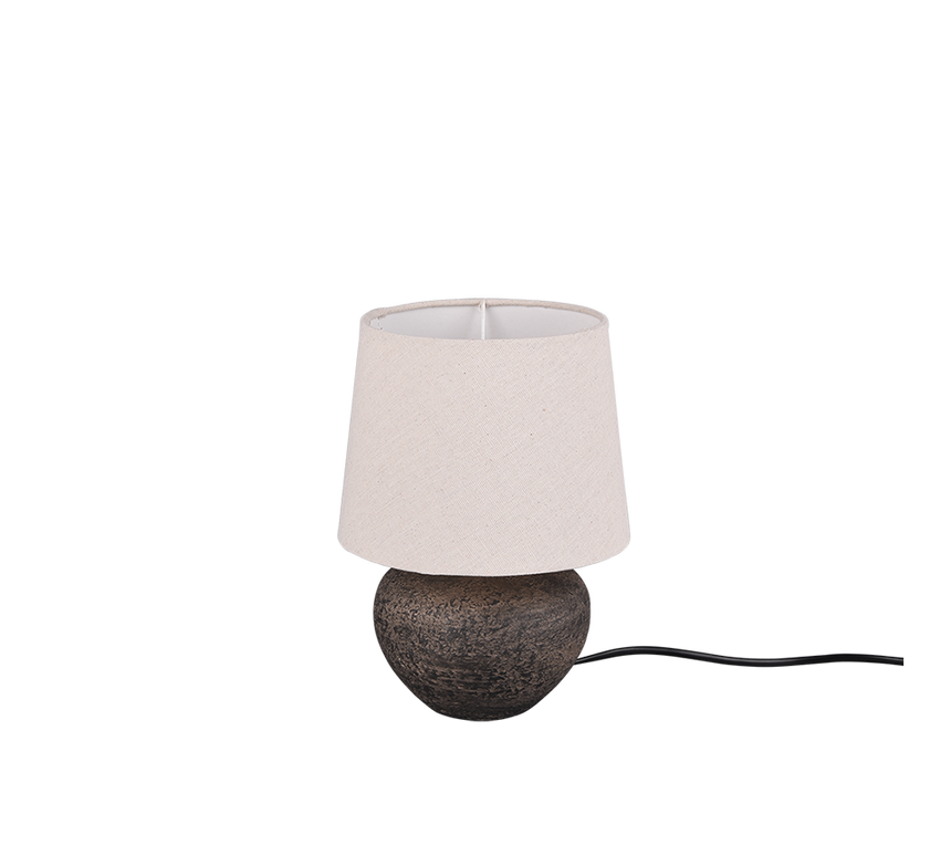Lámpara de sobremesa Trio Lou cerámica marrón R50961844