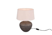 Lámpara de sobremesa Trio Lou cerámica marrón 46cm R50963844
