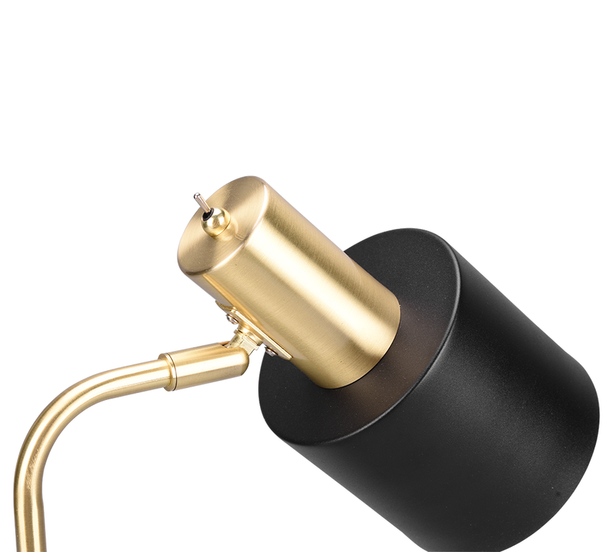 Lámpara de sobremesa Trio Adam LED negro y dorado 2700K 43,5cm R51041080