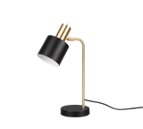 Lámpara de sobremesa Trio Adam LED negro y dorado 2700K 43,5cm R51041080
