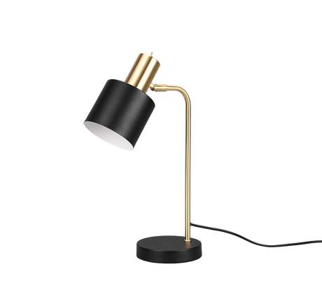 Lámpara de sobremesa Trio Adam LED negro y dorado 2700K 43,5cm R51041080