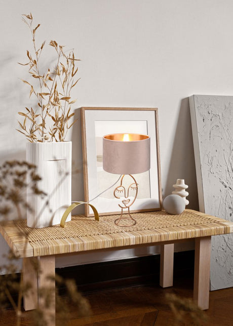 Lámpara de sobremesa Trio Mary LED fawn 3000K 45,5cm R51221044