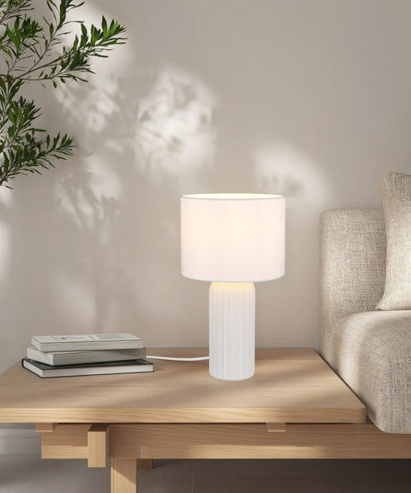 Lámpara de sobremesa Trio Blair LED blanco mate 2700K 36cm R51811931