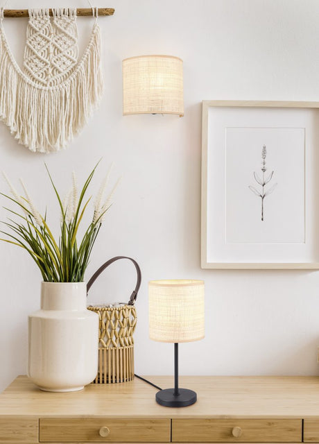 Lámpara de sobremesa Trio Aimee LED negro mate 2700K 37cm R51851036