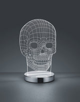 Lámpara de sobremesa Trio Skull LED cromo regulable R52461106