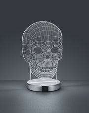 Lámpara de sobremesa Trio Skull LED cromo regulable R52461106